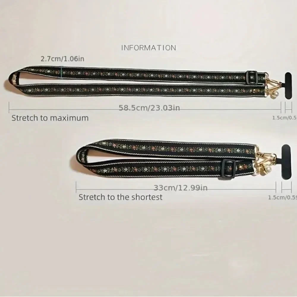 Embroidered Cell Phone Crossbody Lanyard